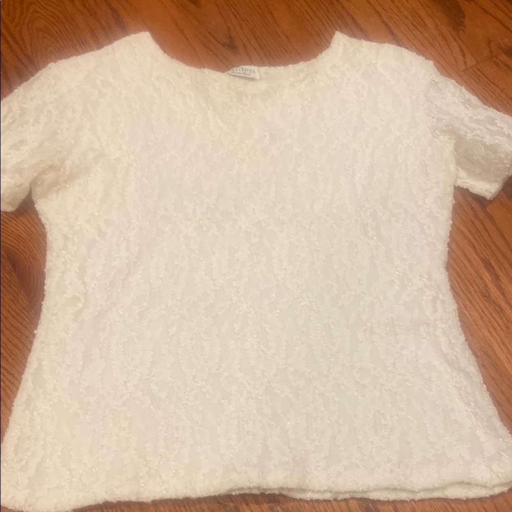 Elegant White Lace Top